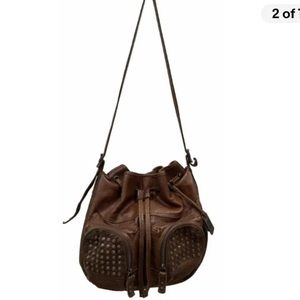Rare Frye studded brown bag